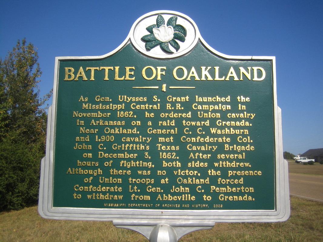 Battle Of Oakland Yalobusha County, Mississippi